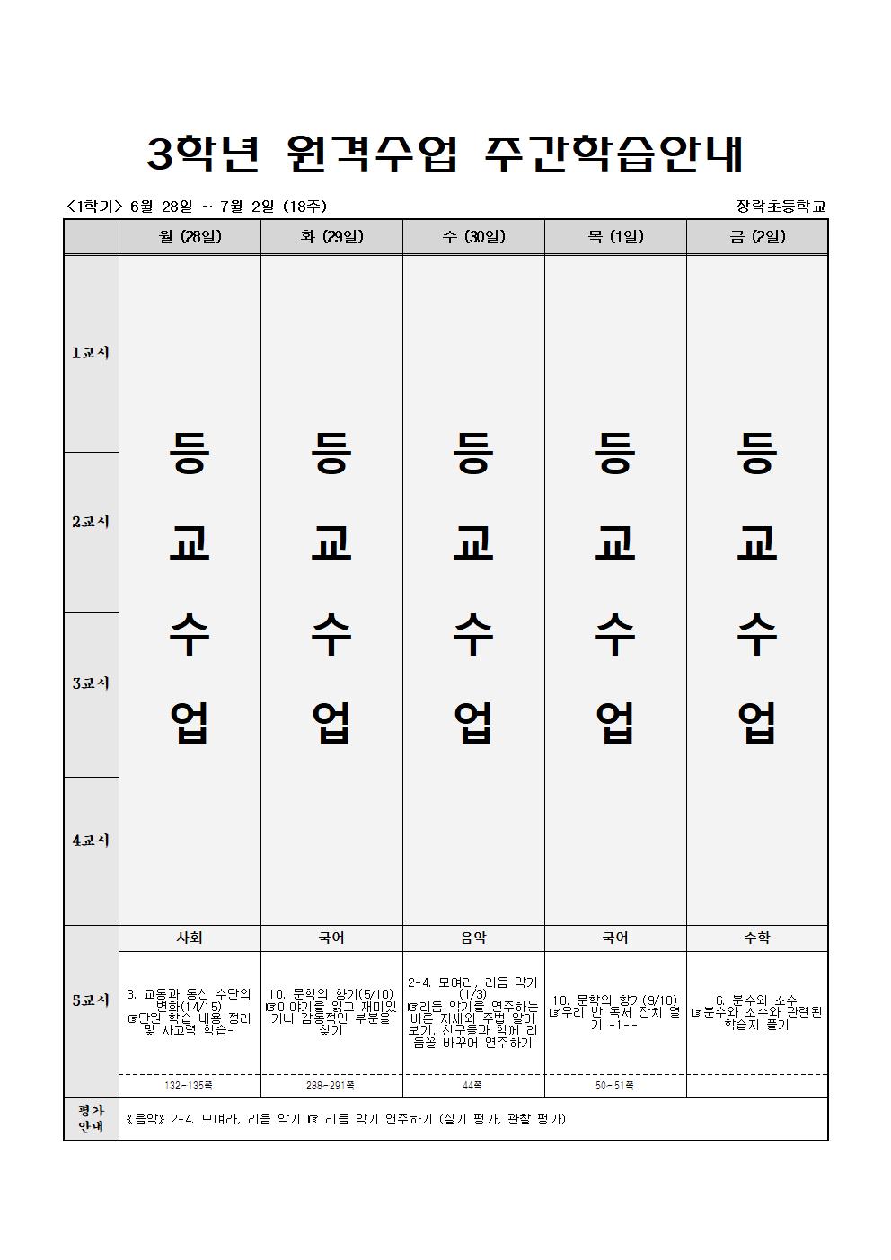 주간학습안내 6월28일-7월2일001