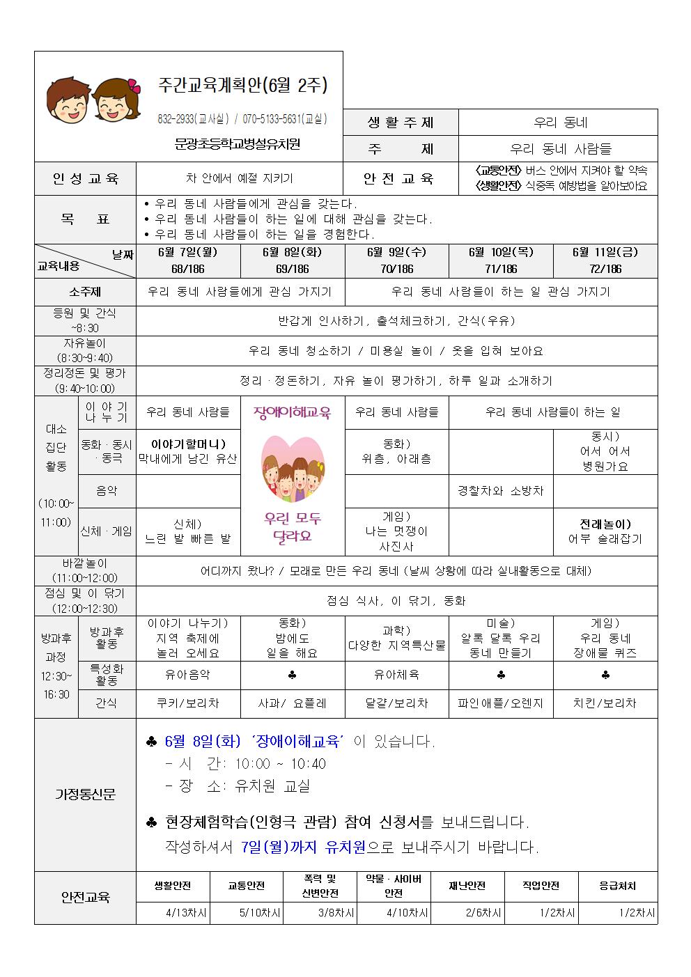 6-2 주간교육계획안001