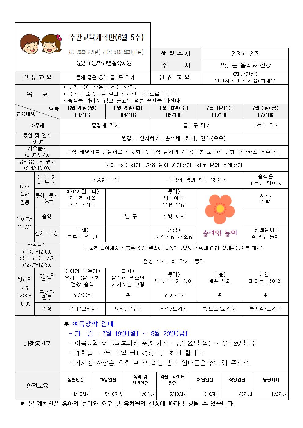 6-5 주간교육계획안001