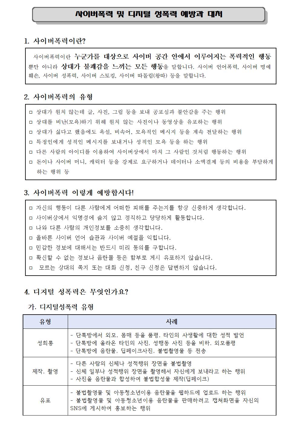 방학 중 교외 생활지도 및 사이버폭력 예방 안내002