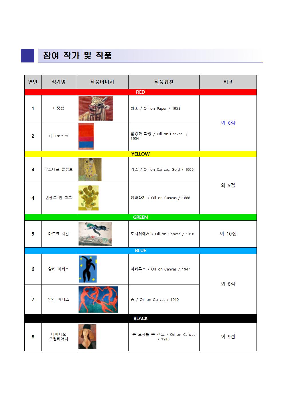 2021. 하반기 기획전 세계명화와 함께하는 색깔여행전 안내001