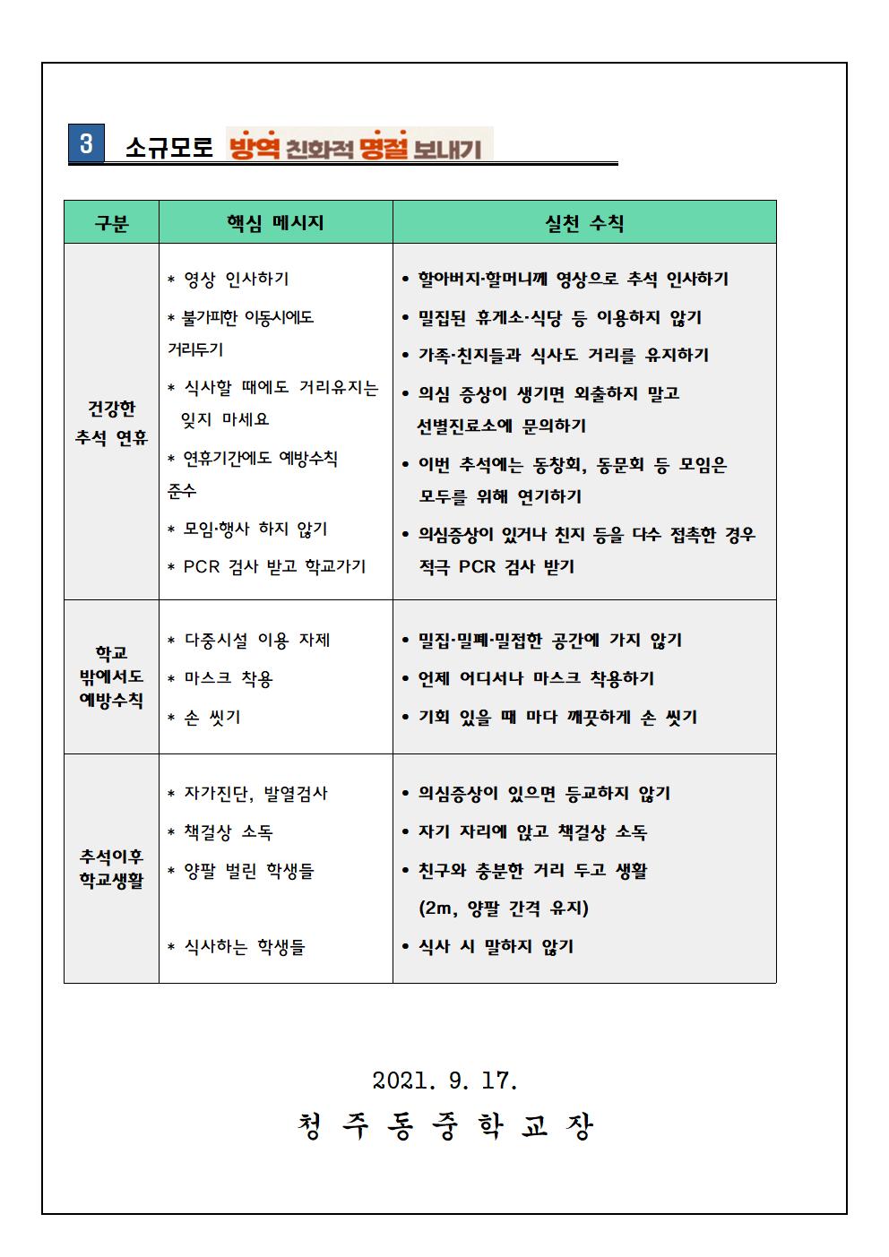 건강상태 자가진단 참여 철저 및 추석연휴기간 방역수칙 안내문002