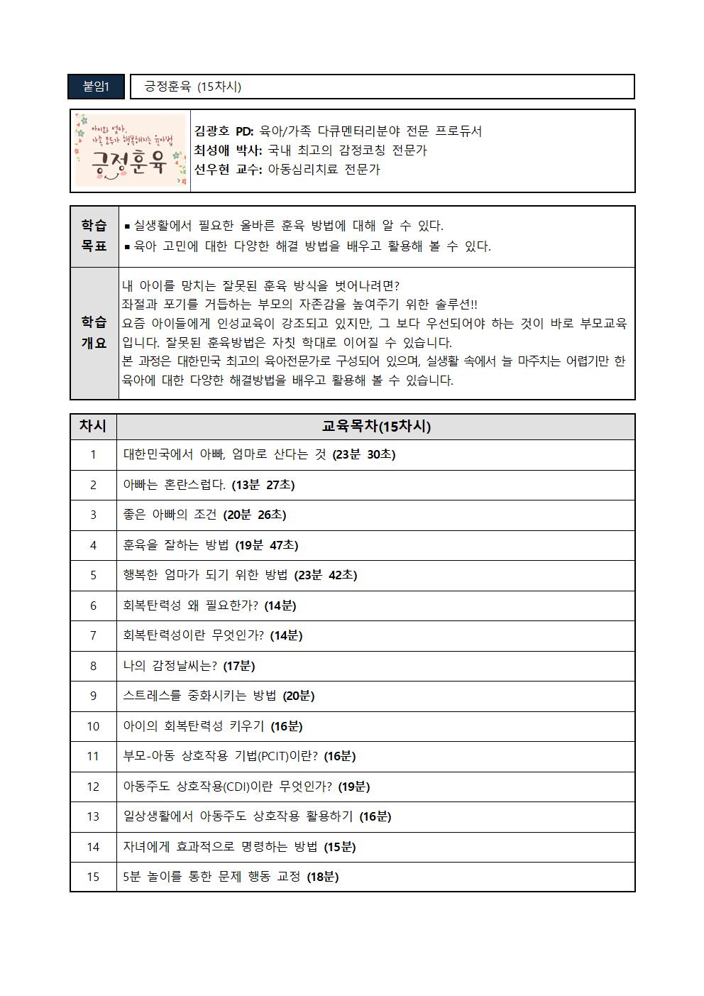 [붙임] 2021. 유치원 학부모 원격연수 운영 계획002