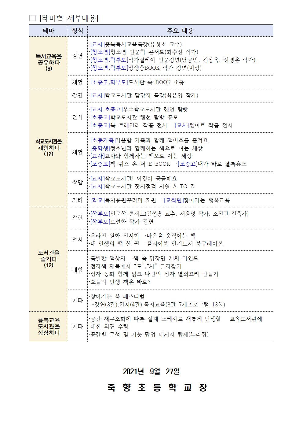 제9회 충북교육도서관 북 페스티벌 안내장002