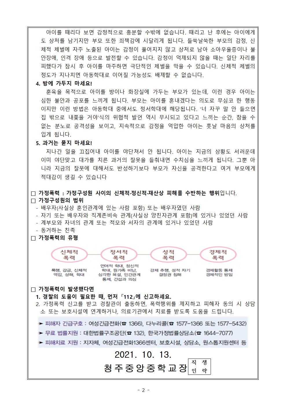 가정통신문(학부모대상 아동학대 및 가정폭력 예방교육)002