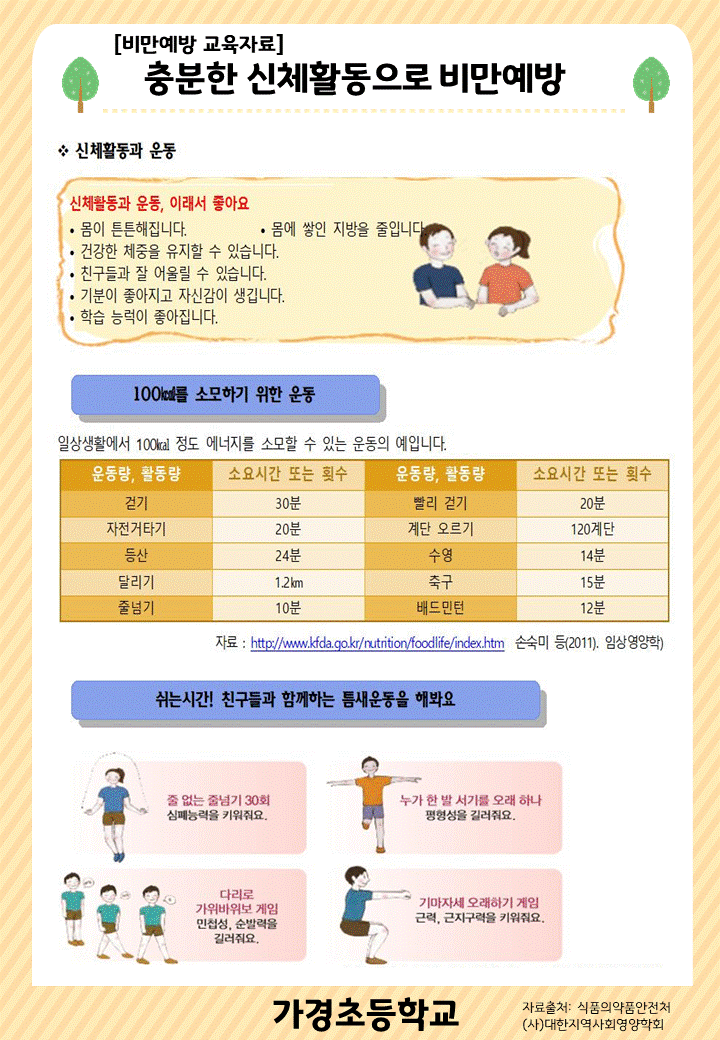 11월 비만예방 교육자료