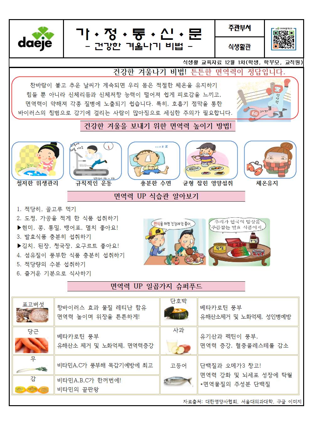 (가정통신문) 식생활교육자료001