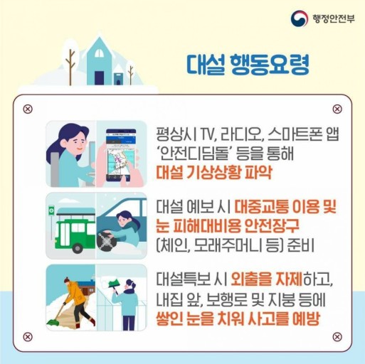 대설 행동요령