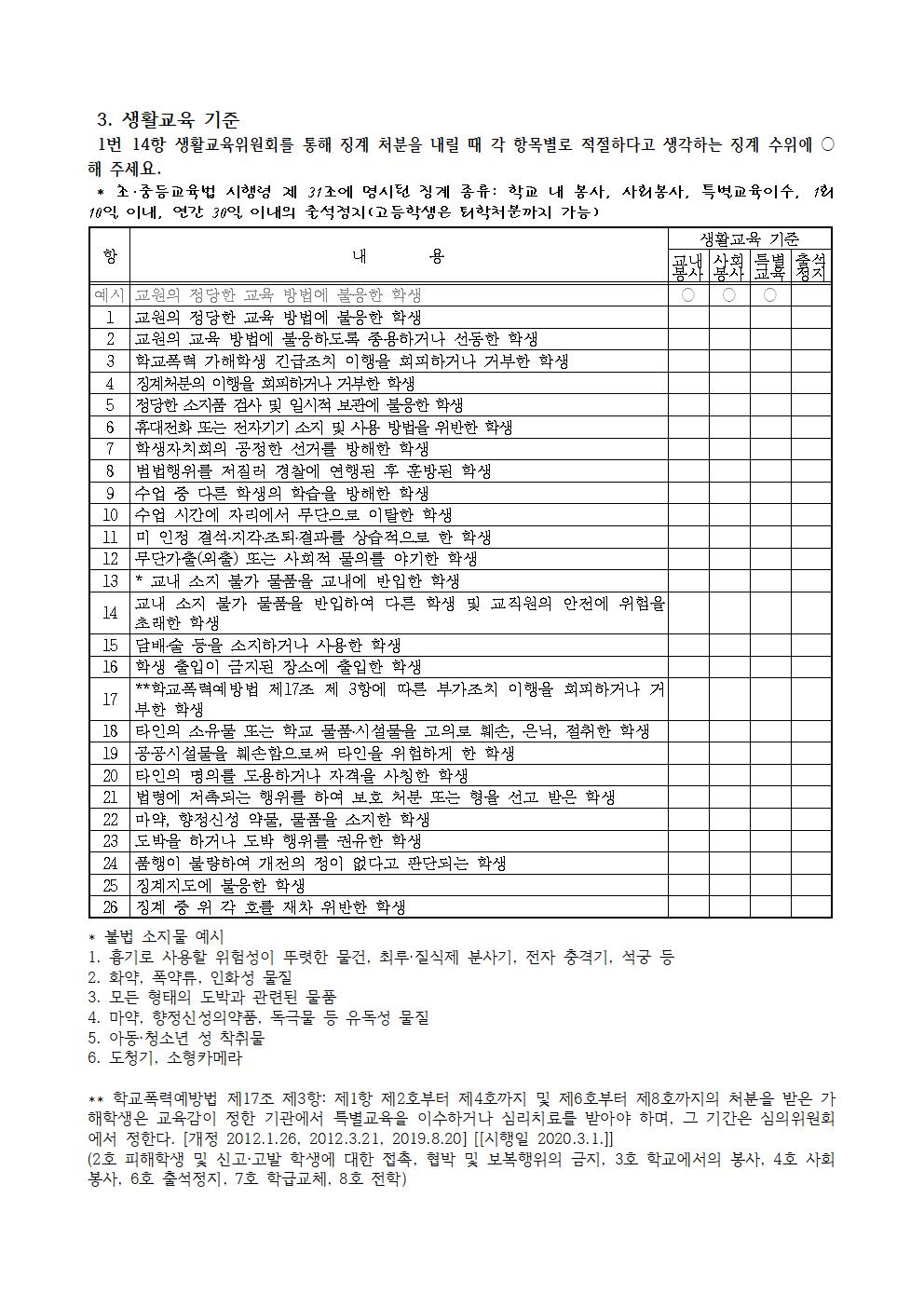 학생 생활규정 제정을 위한 설문 조사 안내004