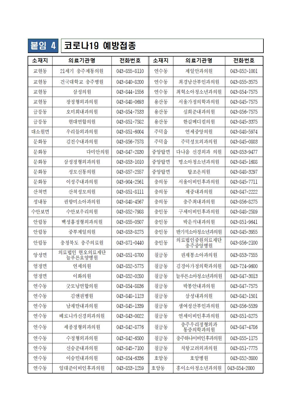 소아청소년 코로나19 백신 개별접종 추가사항 안내 가정통신문006