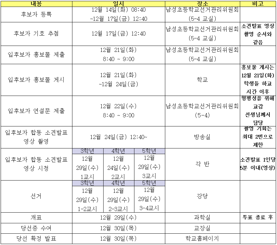 공고 일정