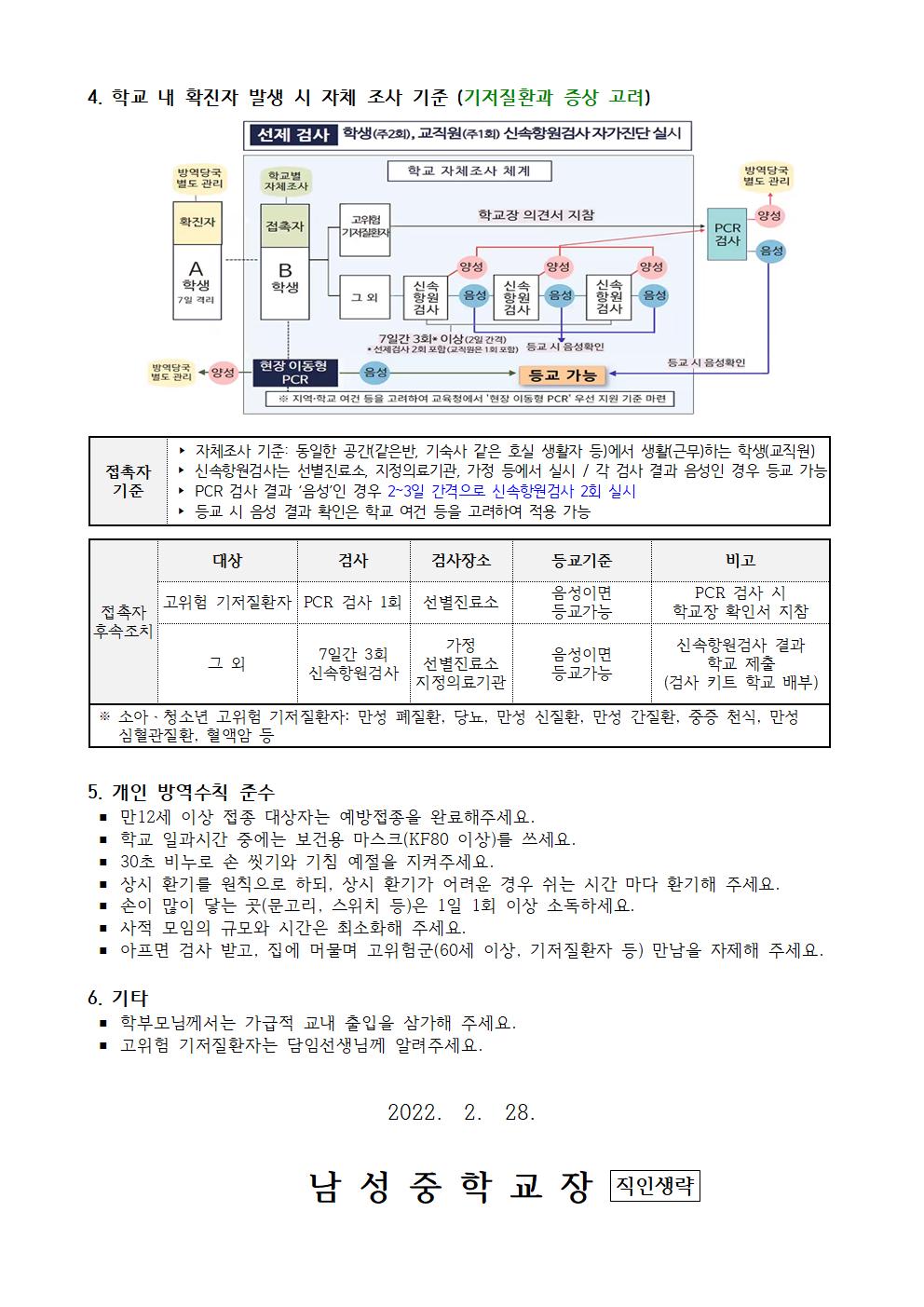 코로나19 예방을 위한 안전한 학교생활 안내문002