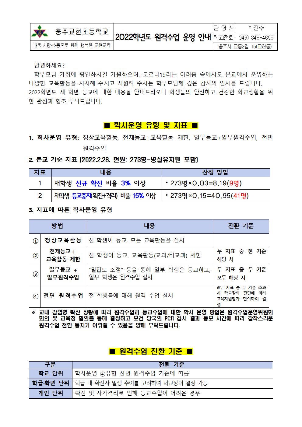 2022. 원격수업 운영 안내001