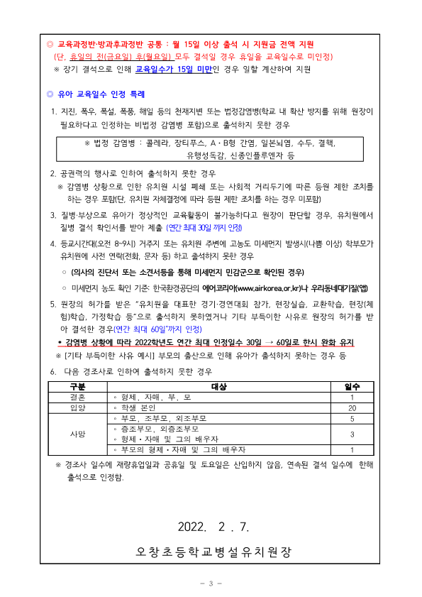 2022학년도 유아학비 신청, 카드 인증, 지원 기준 안내문_3