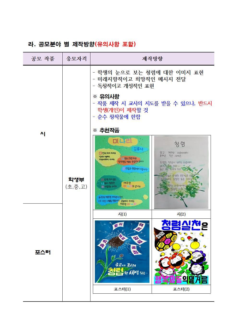 2022년 청렴 콘텐츠 공모전 안내002