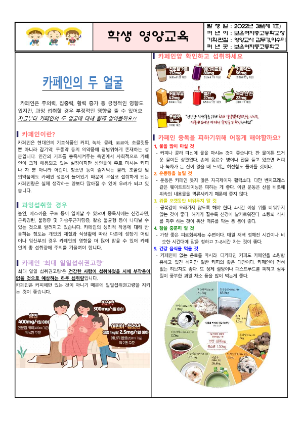 3월 학생 영양교육자료(카페인)_1