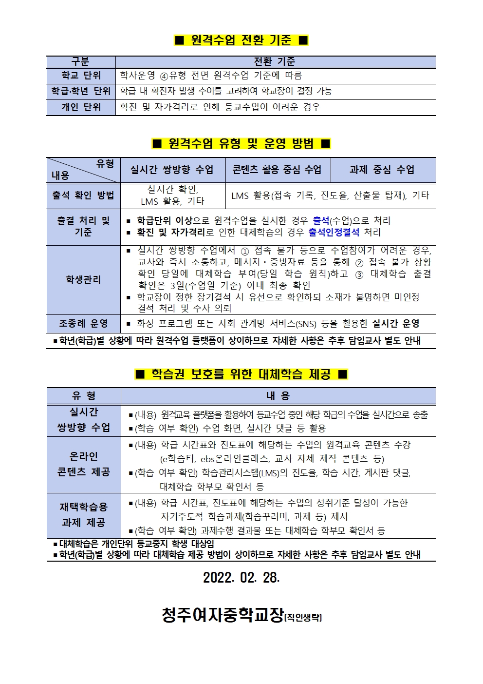 160-2022학년도 새학년 등교 안내문002