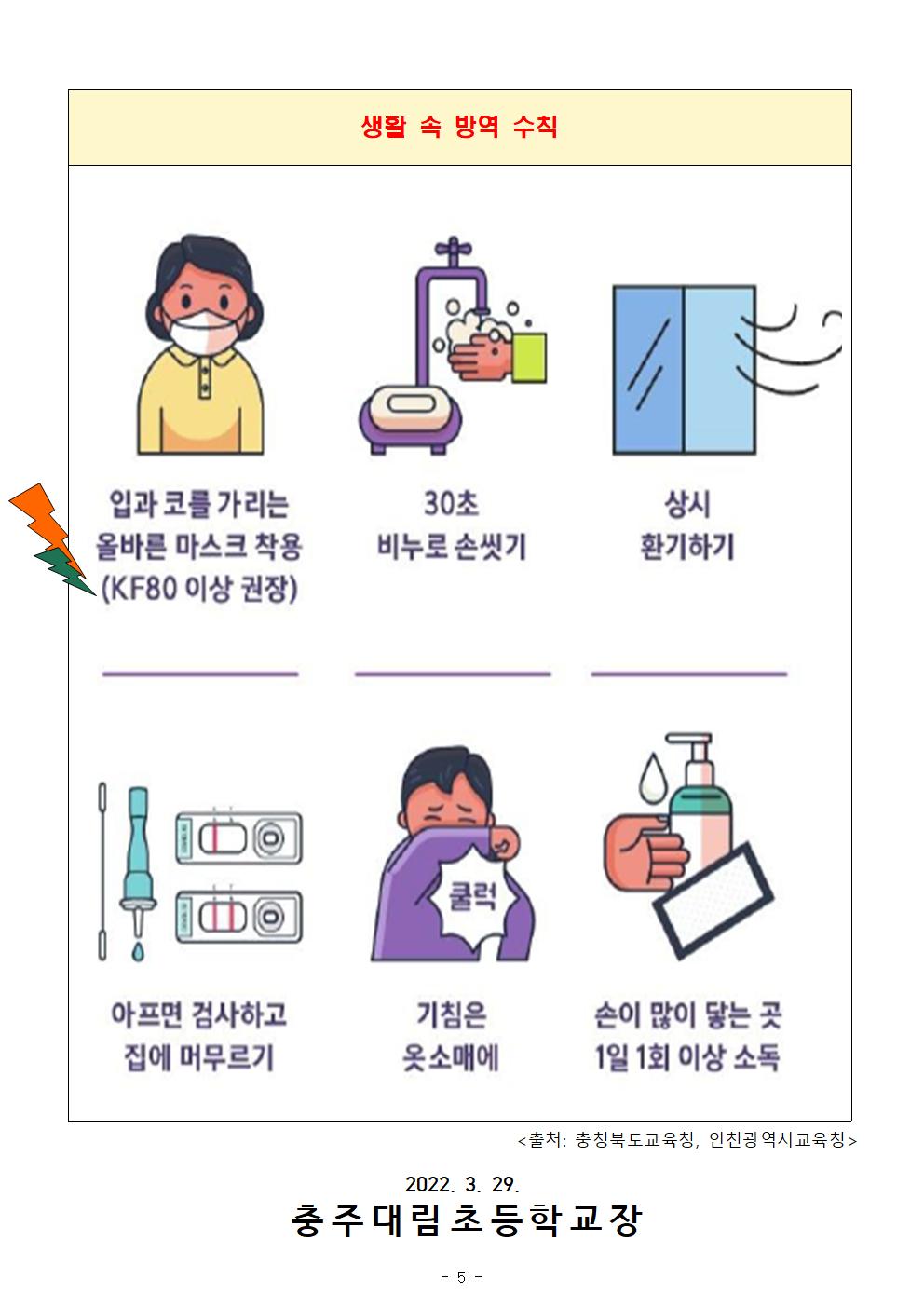 건강상태 자가진단 변경사항 및 코로나19 예방관리 안내_충주대림초005