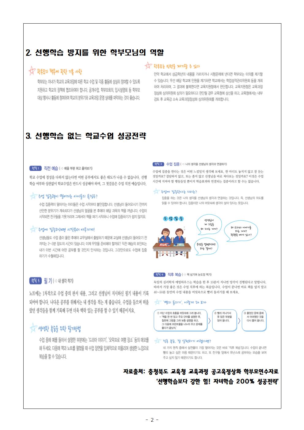 2022. 선행교육 및 선행학습 유발 관행 근절 학부모 연수_가정통신문002