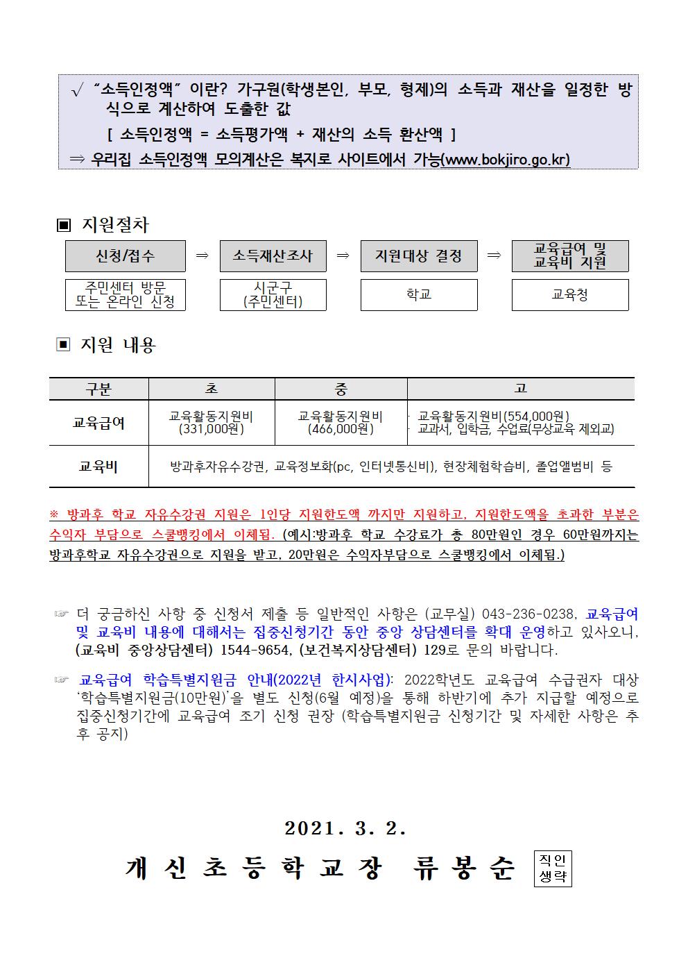 [가정통신문]2022년 교육급여 및 교육비 신청 안내002