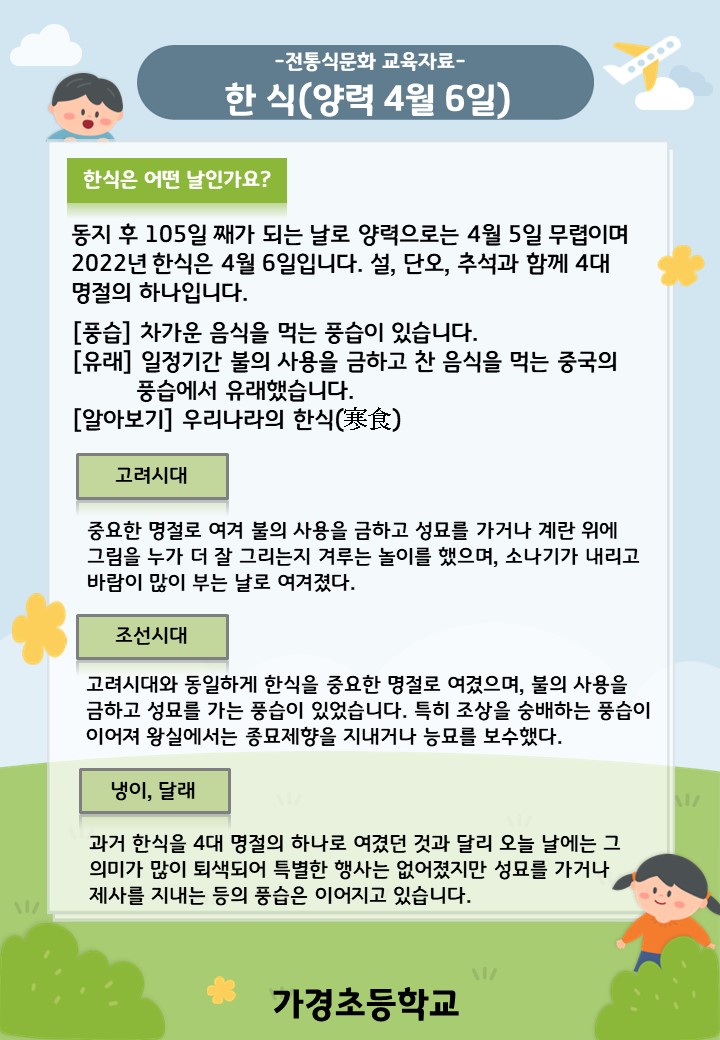 4월 전통식문화 교육자료