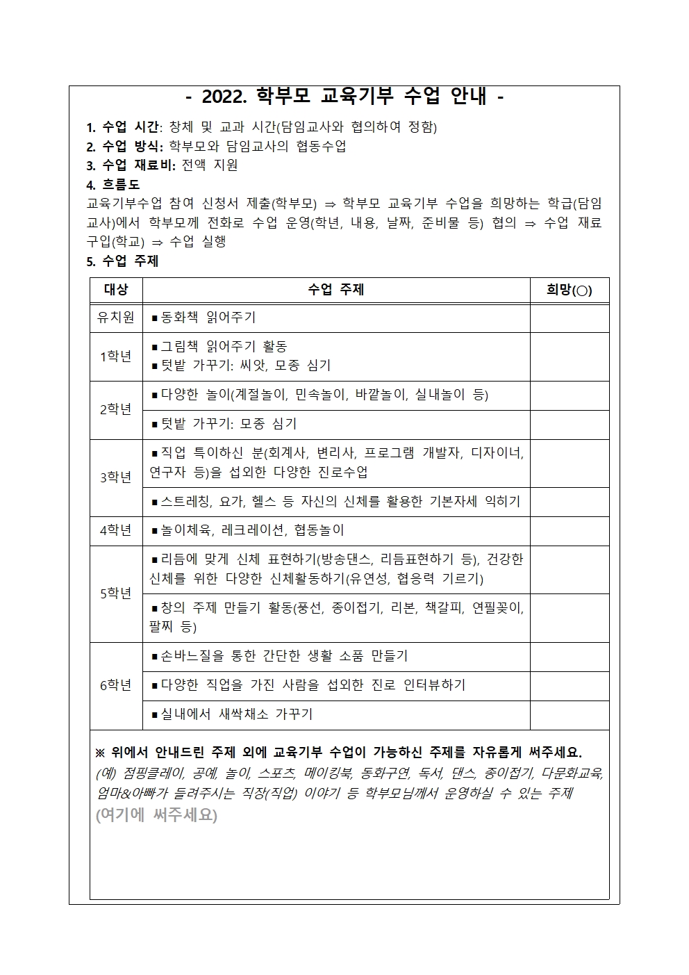 2022. 학부모 학교교육활동 참여 지원 희망서002