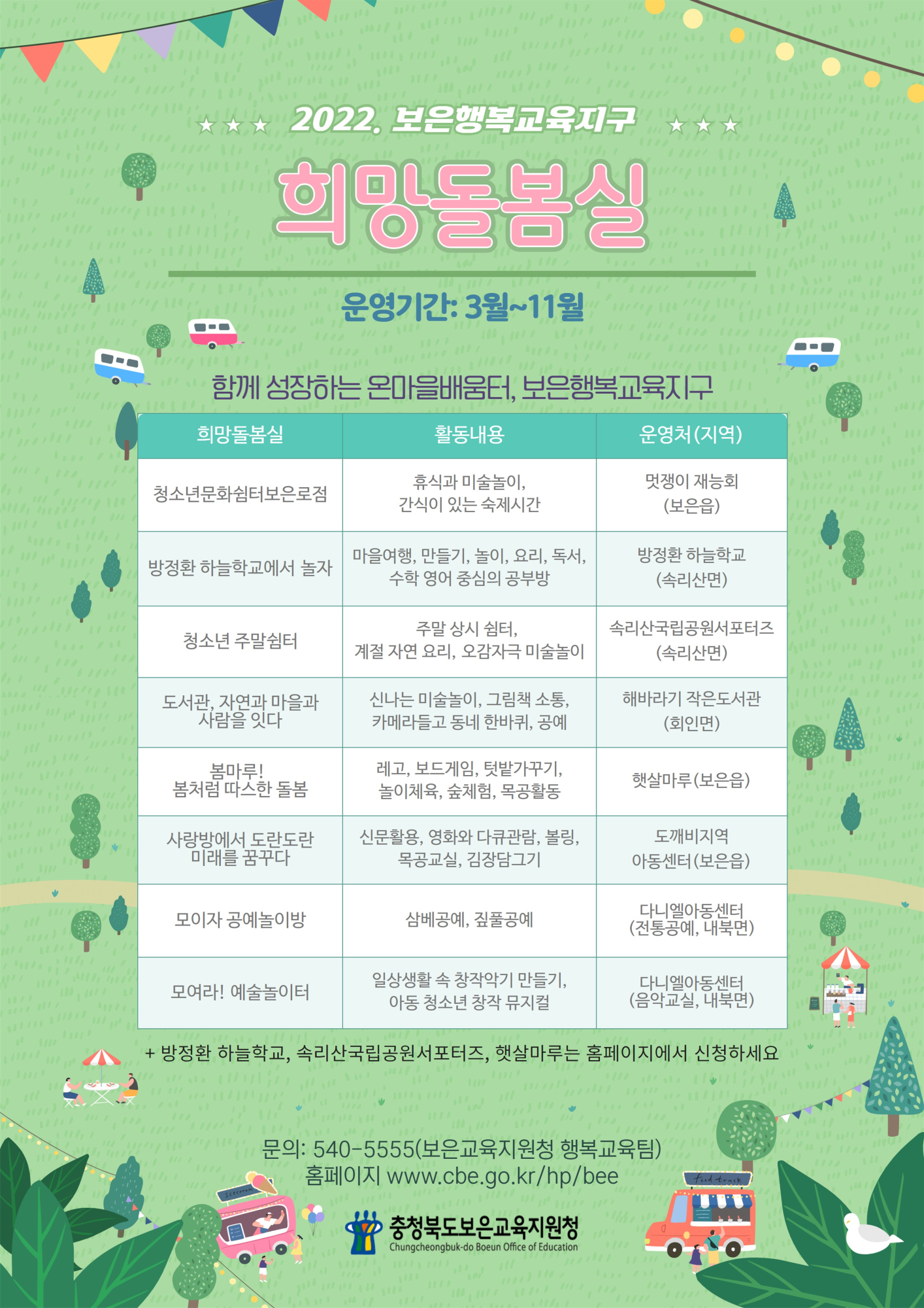 [수정초등학교-1951 (첨부) 충청북도보은교육지원청 행복교육센터] 2022보은-희망돌봄실 웹포스터_1
