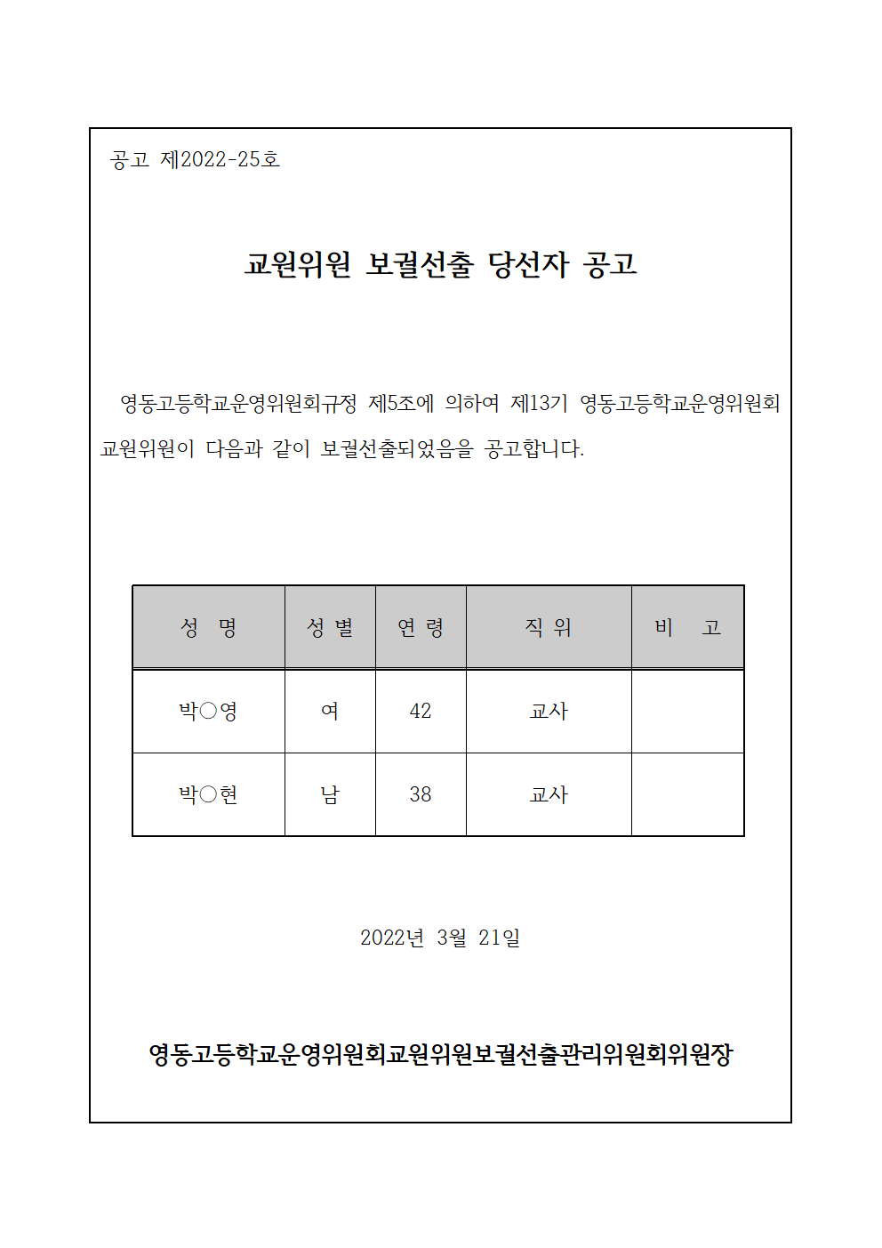 9첨부1.교원위원 당선자 공고문(업로드용)001001