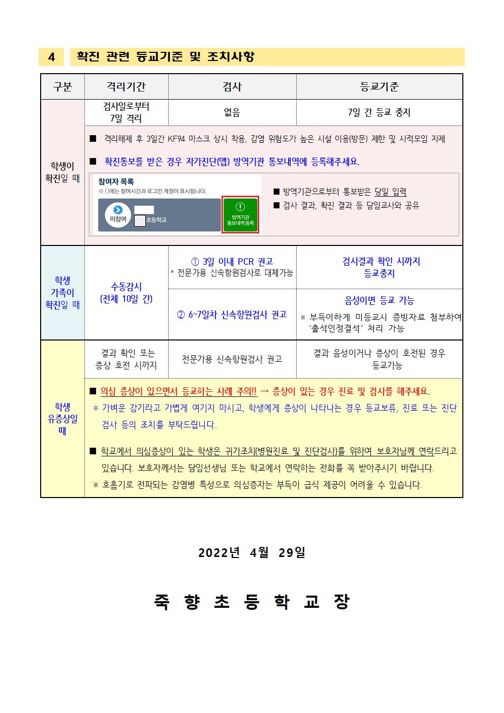 포스트오미크론이후 학교 방역수칙 안내002