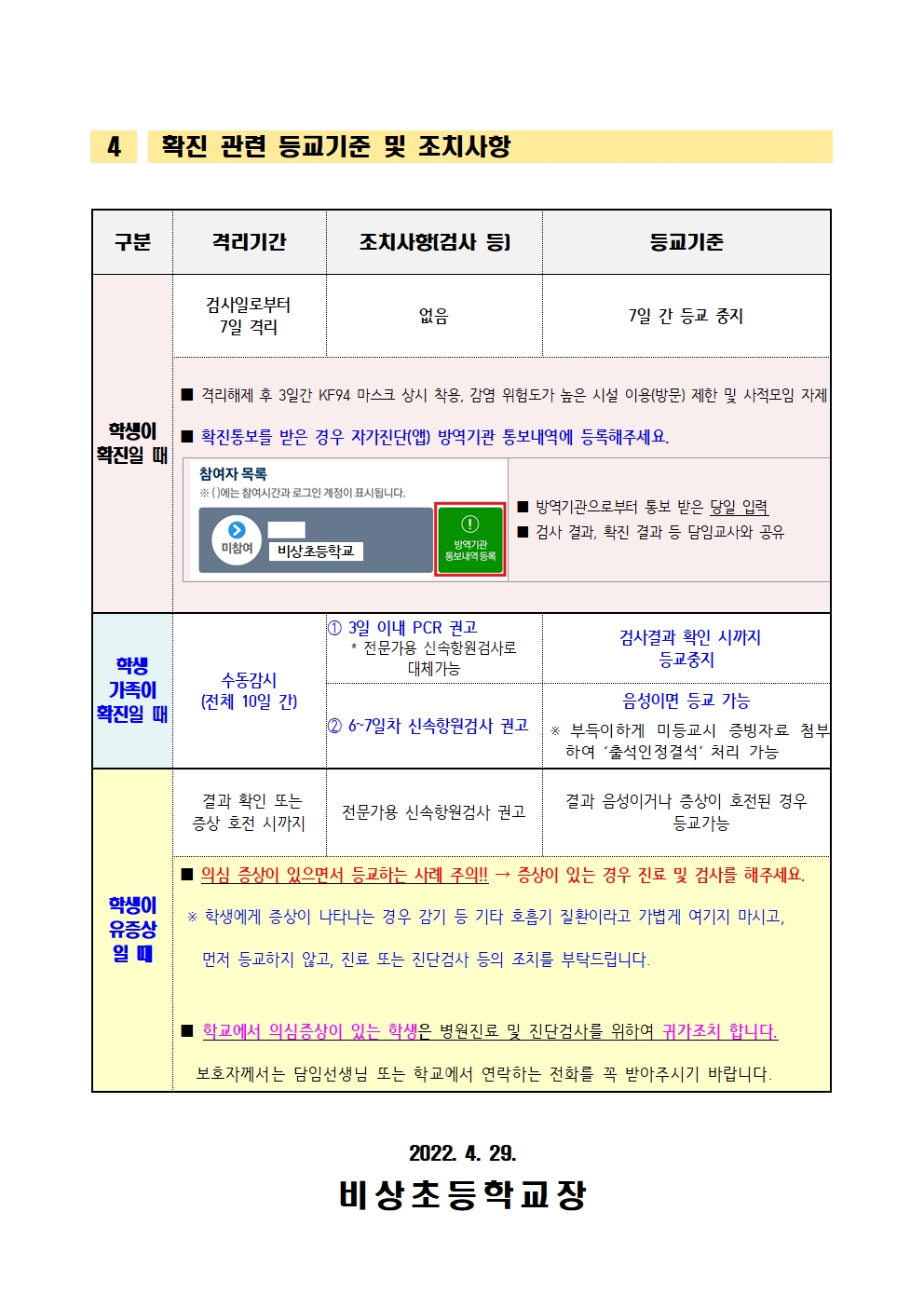 가정통신문(코로나19 대응 변경 사항 안내)002