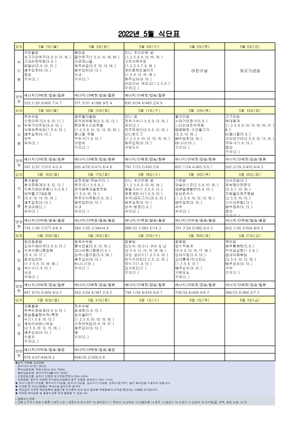 2022. 5월 식단_1