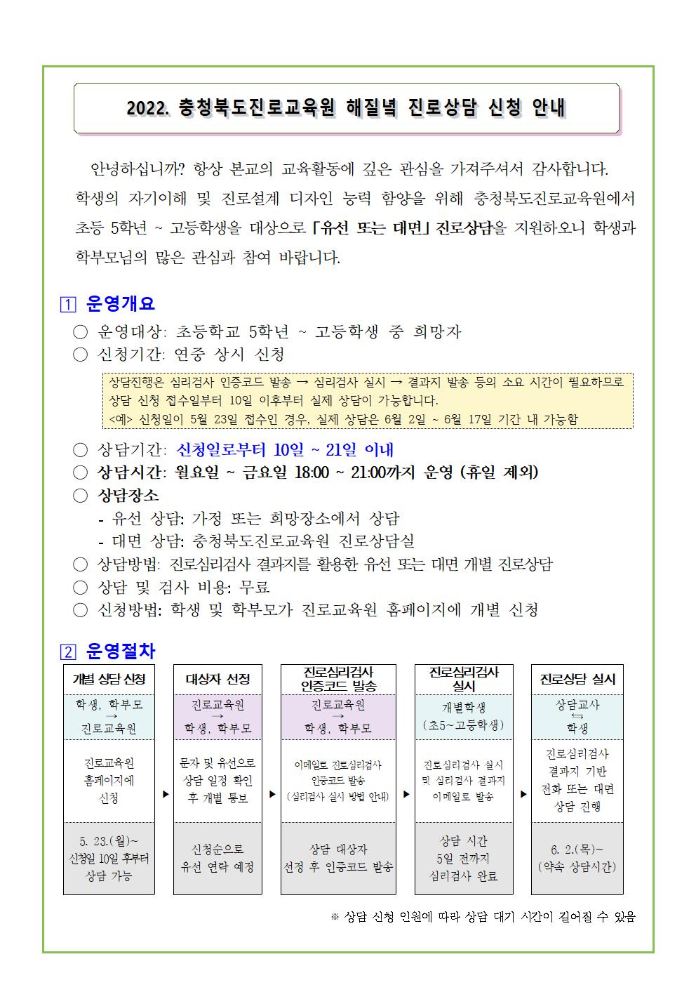 2022. 해질녘 진로상담 신청 안내001