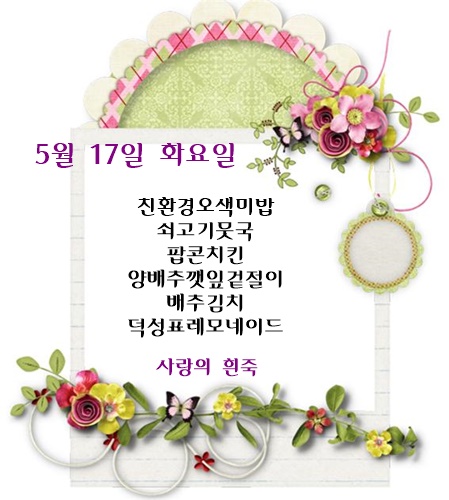 5월 17일 식단명