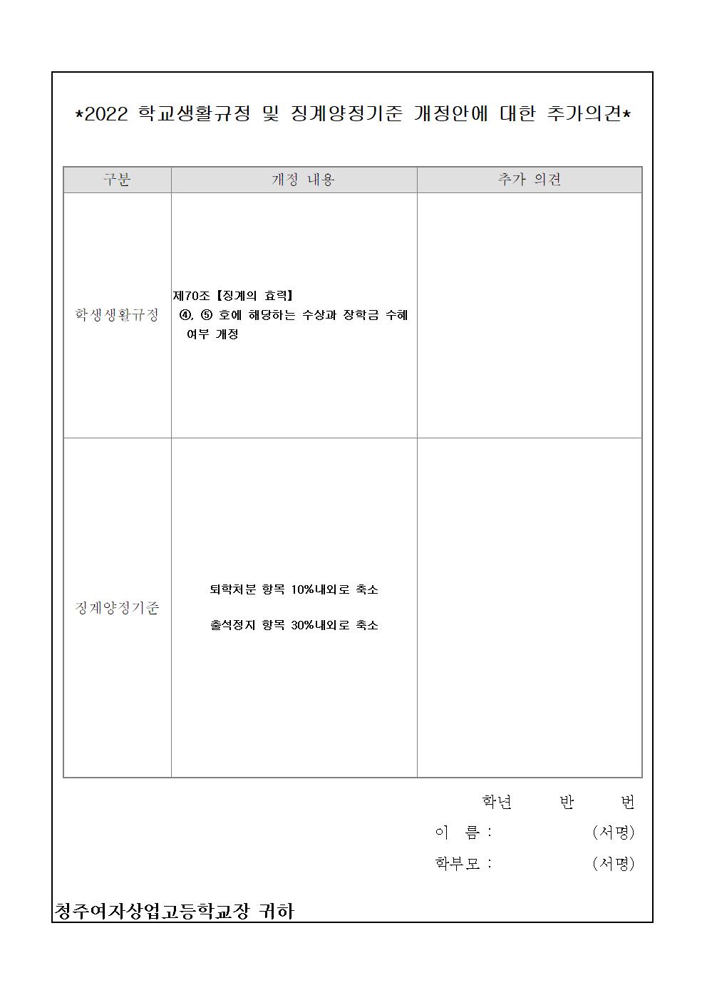 1. 2022 학생생활규정 개정안 학부모 의견수렴 가정통신문002