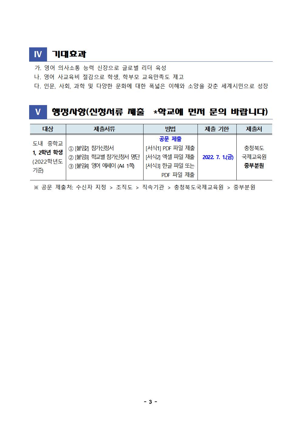 충청북도국제교육원 중부분원_2022. 온라인 중등몰입교실 2기 운영 계획004