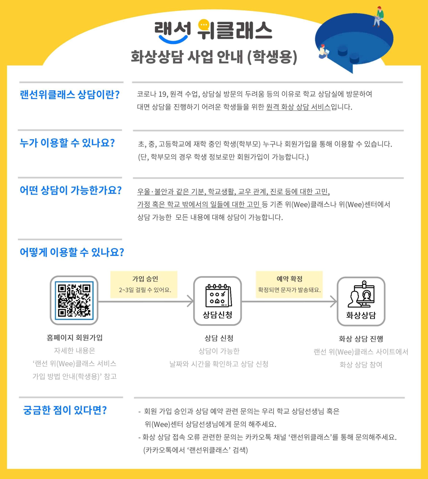 랜선위(Wee)클래스 화상상담 안내