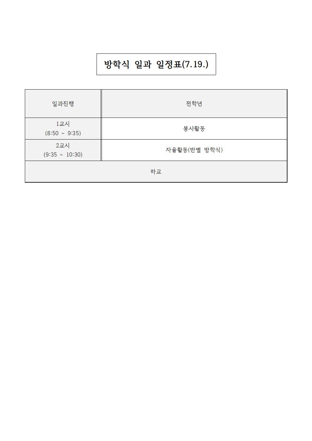 방학식(7.19.) 일과진행표001