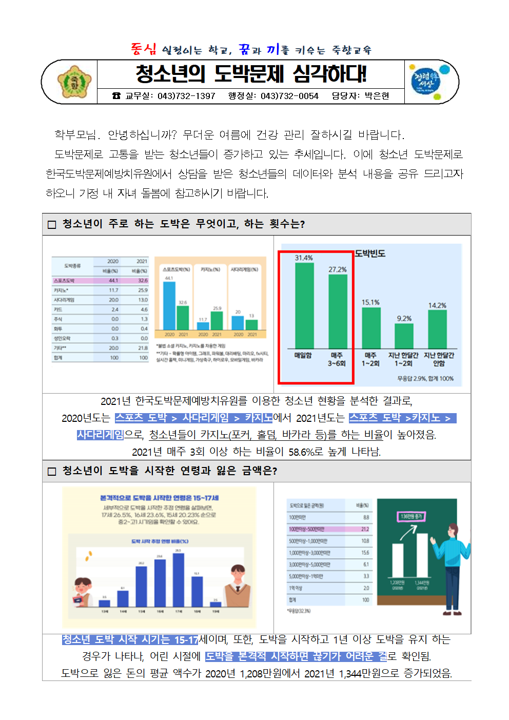 청소년의 도박문제 심각하다001