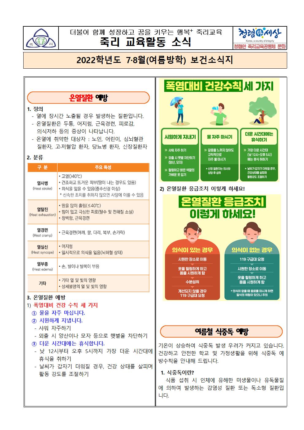 2022. 7,8월 보건소식001