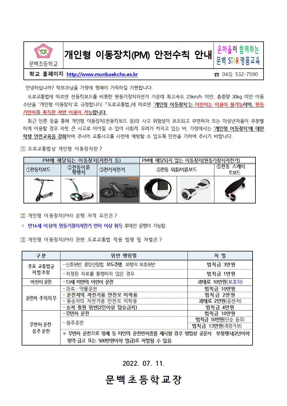 개인형 이동장치(PM) 안전수칙 안내001