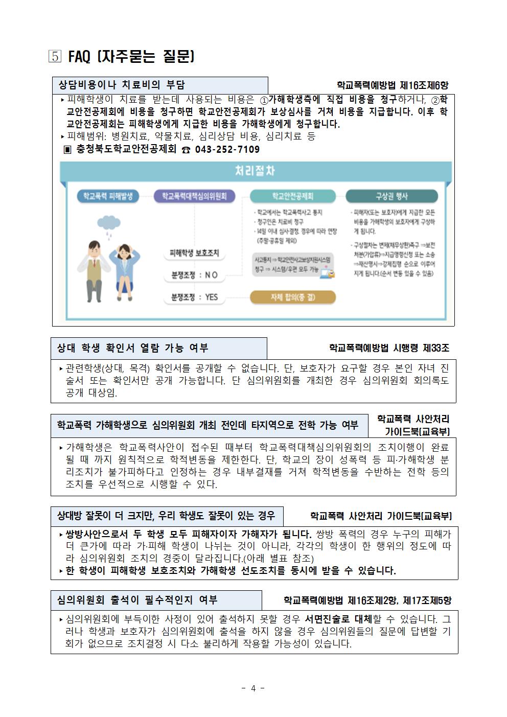 2022년 학교폭력 사안처리 학부모(보호자) 안내 가정통신문004