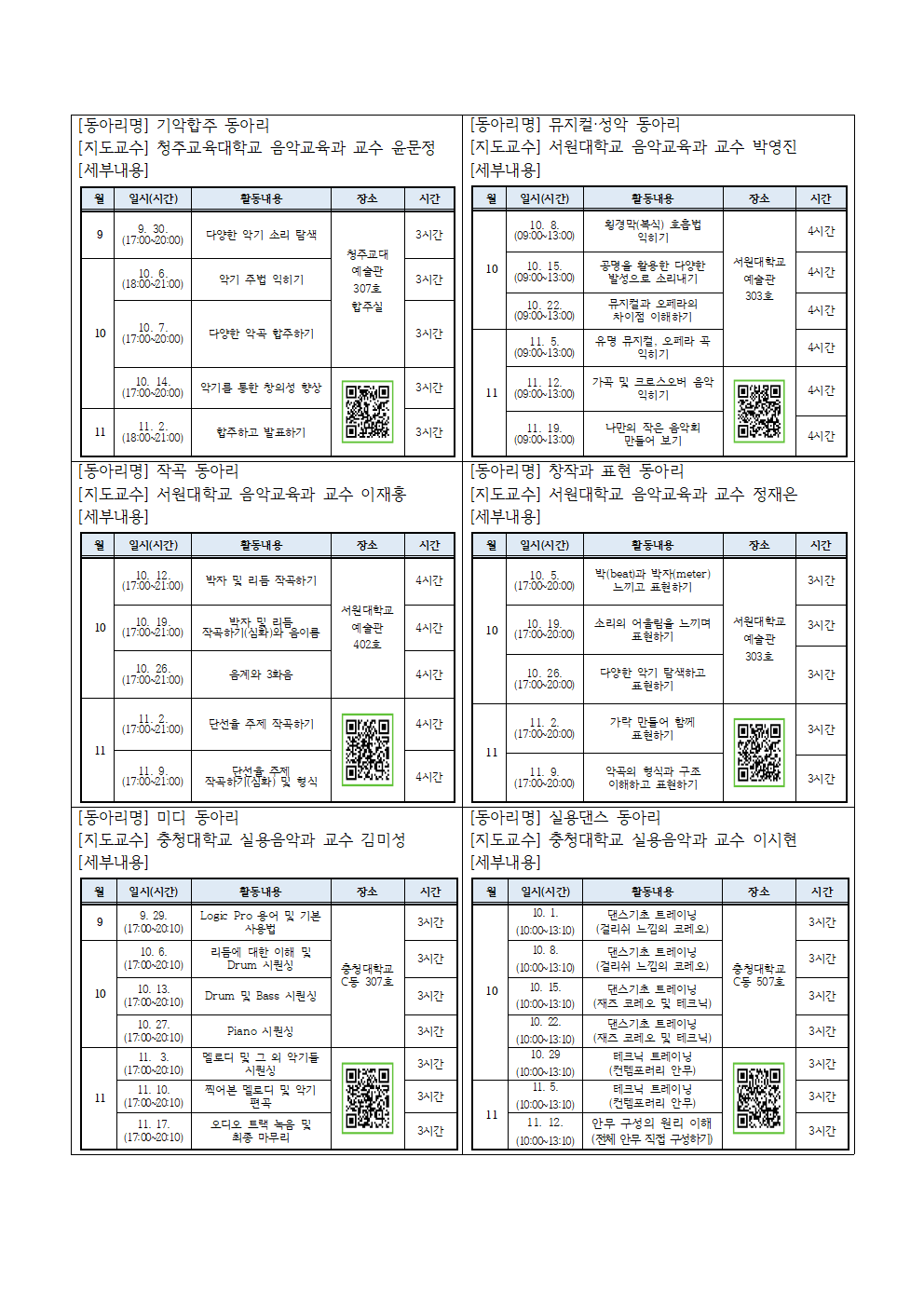 2022. 청주행복교육지구 대학 연계 학생동아리 참가 신청 안내 가정통신문003