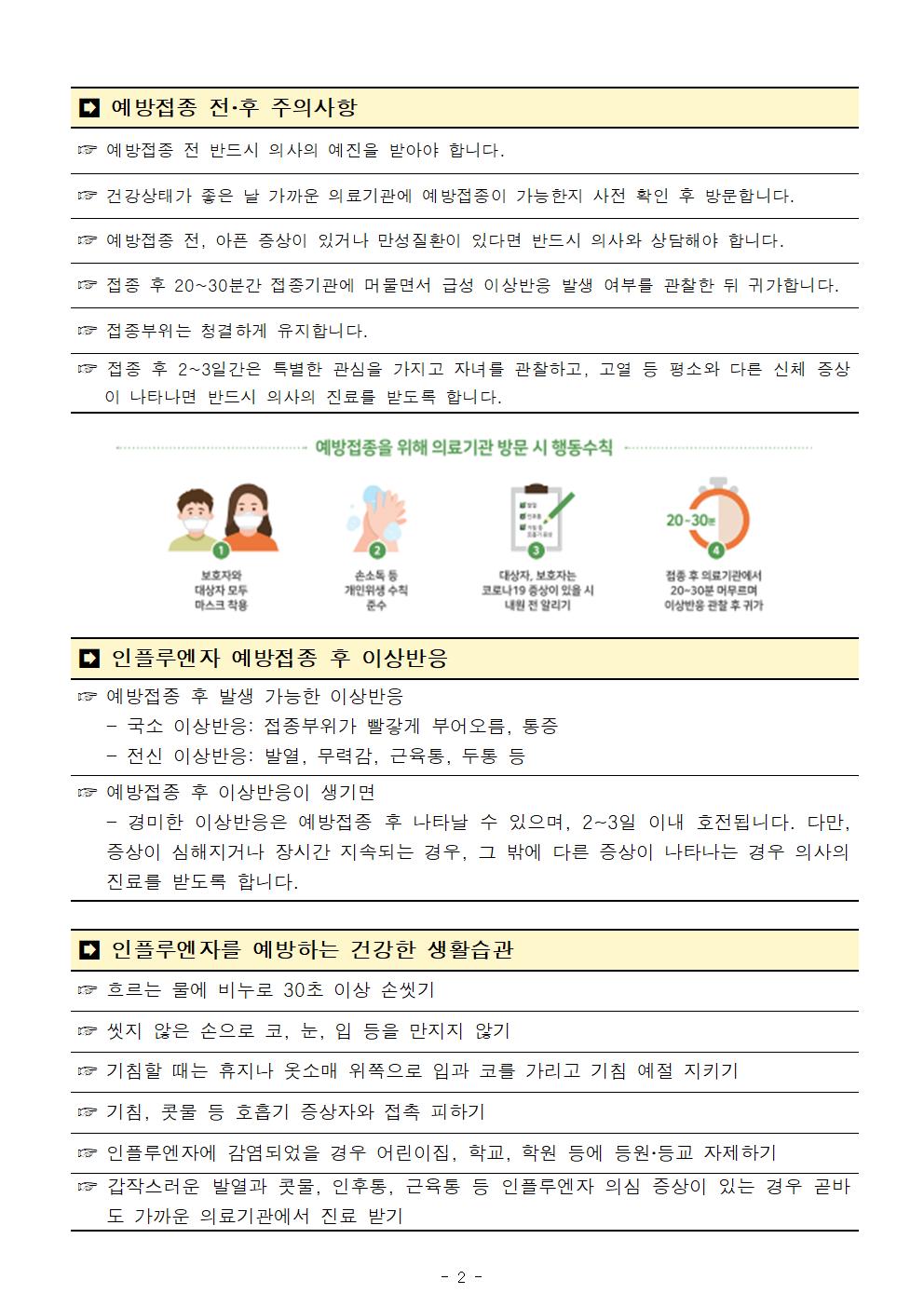 인플루엔자 국가예방접종 지원사업 안내문002