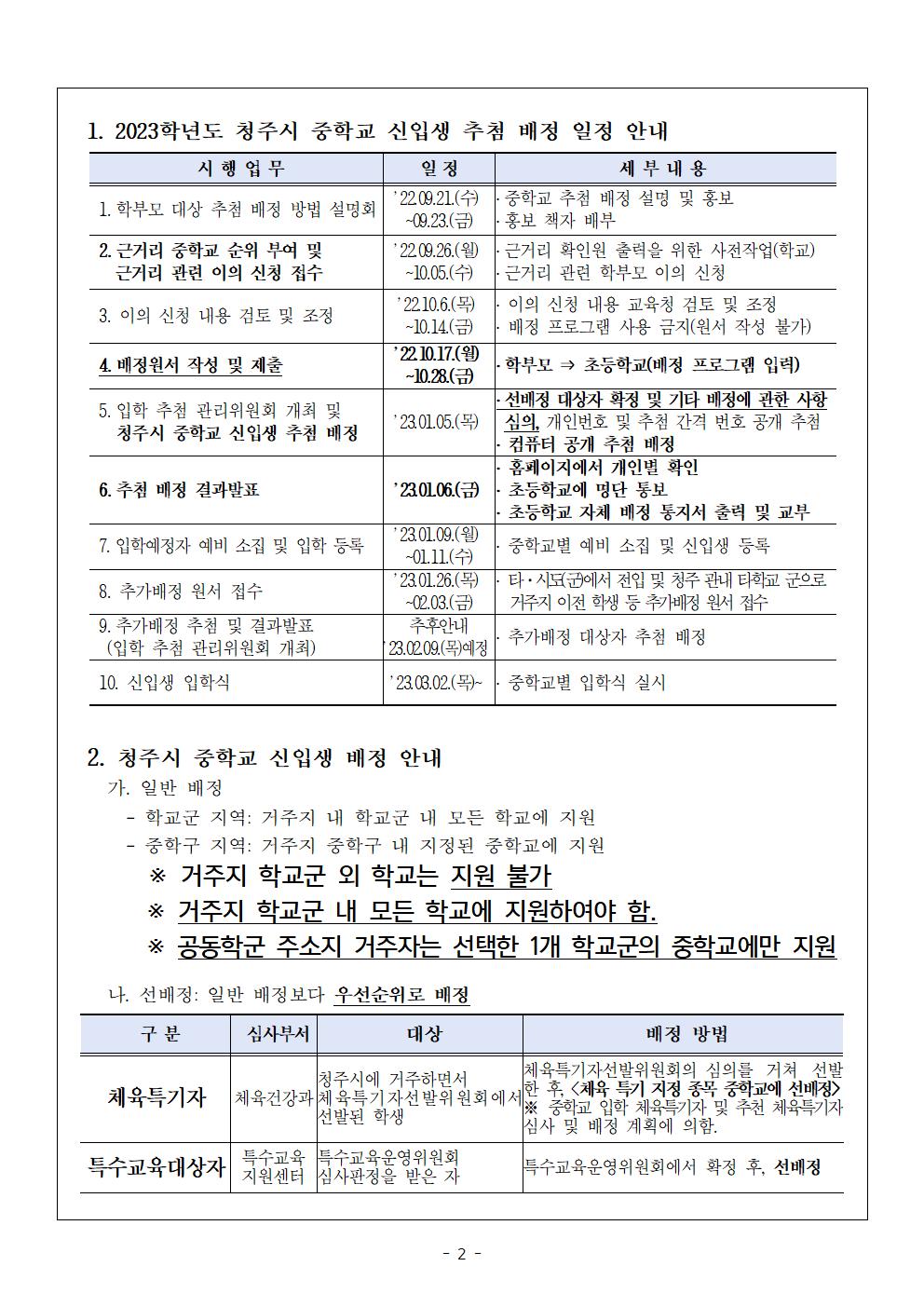 (가정통신문) 2023학년도 중학교 신입생 추첨 배정 및 제출서류 안내002