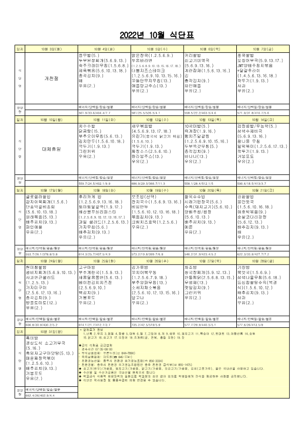 2022년 10월 식단_1