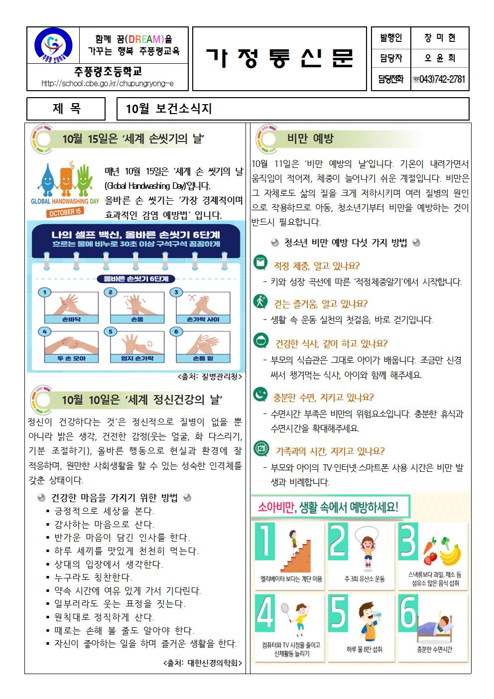 10월 보건소식지_추풍령초001