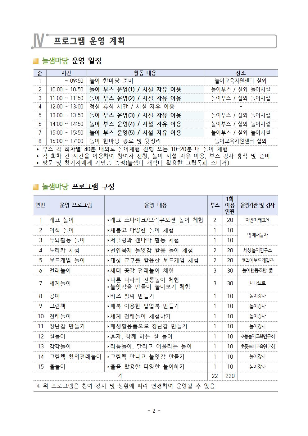 충청북도단재교육연수원 북부분원] 2022. 두배로 즐거운 놀이 한마당 운영 계획002