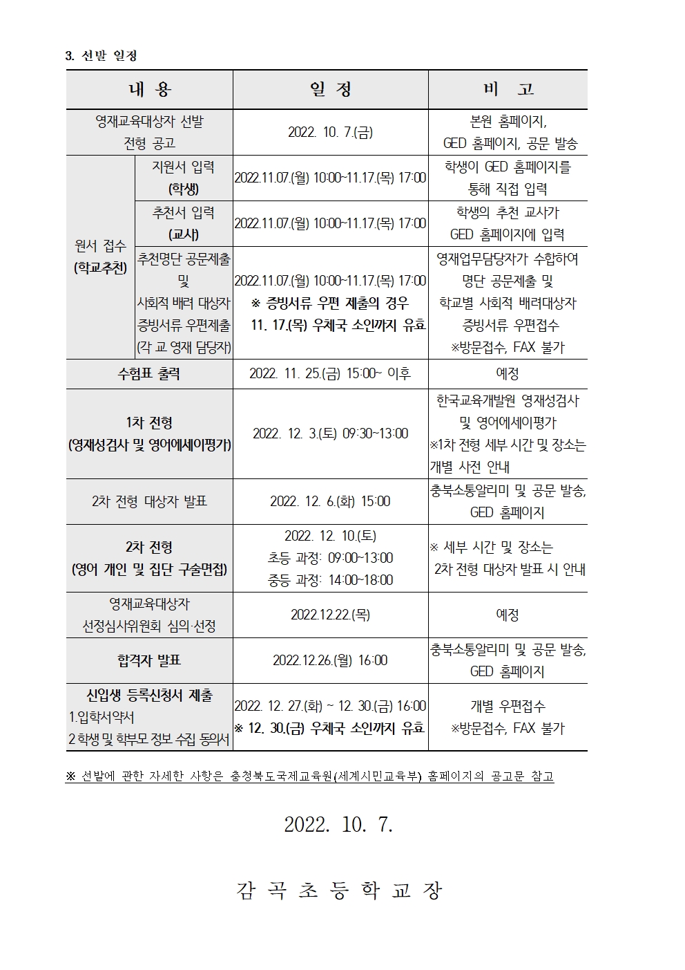 2023. 충청북도국제교육원 부설영재교육원(청주) 영어영재과정 교육대상자 선발 안내장002