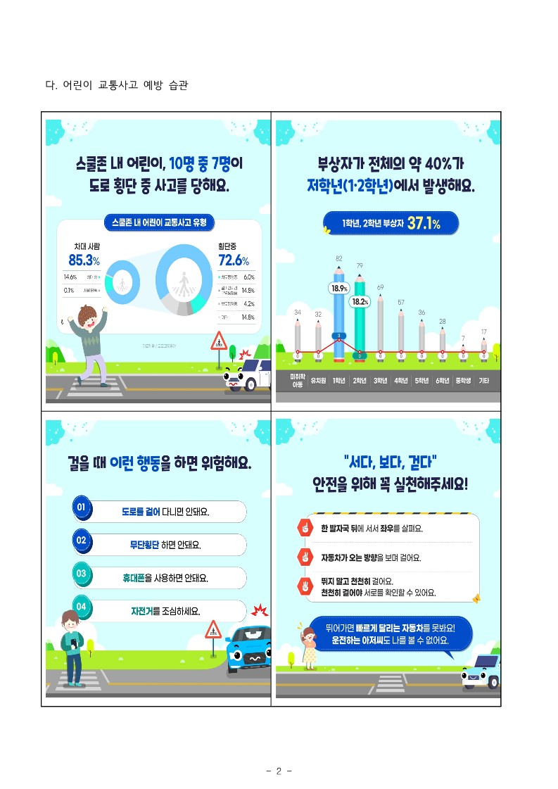 어린이 교통사고 예방을 위한 교통안전교육 안내장_2