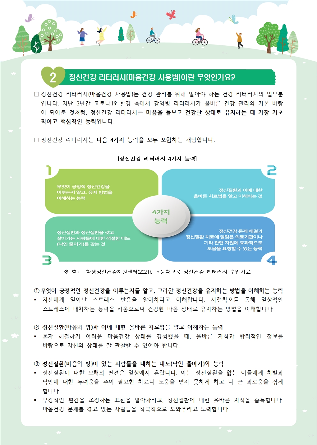 뉴스레터 제2022-6호- 정신건강 리터러시란(중고등교사학부모용)002